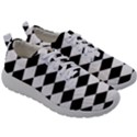 Black And White Rhombus Mens Athletic Shoes View3