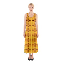 Digital Illusion Sleeveless Maxi Dress