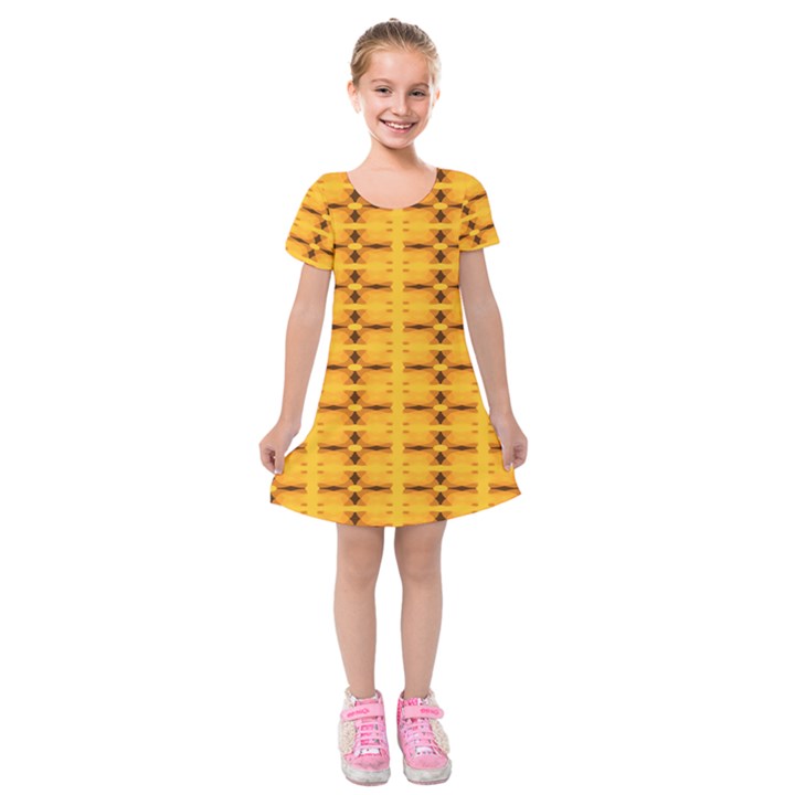 Digital Illusion Kids  Short Sleeve Velvet Dress