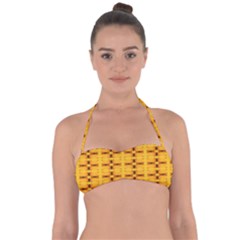 Digital Illusion Halter Bandeau Bikini Top