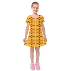 Digital Illusion Kids  Short Sleeve Velvet Dress