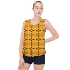 Digital Illusion Bubble Hem Chiffon Tank Top by Sparkle