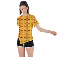 Digital Illusion Asymmetrical Short Sleeve Sports Tee