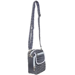 Black And White Triangles Shoulder Strap Belt Bag by Sparkle