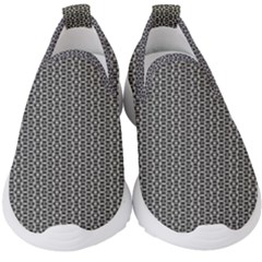 Black And White Triangles Kids  Slip On Sneakers by Sparkle