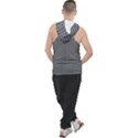 Black And White Triangles Men s Sleeveless Hoodie View2