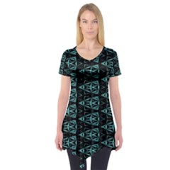 Digital Traingles Short Sleeve Tunic  by Sparkle