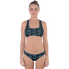 Digital Traingles Cross Back Hipster Bikini Set by Sparkle