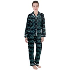 Digital Traingles Satin Long Sleeve Pyjamas Set by Sparkle