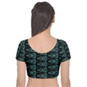 Digital Traingles Velvet Short Sleeve Crop Top  View2