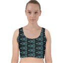 Digital Traingles Velvet Racer Back Crop Top View1