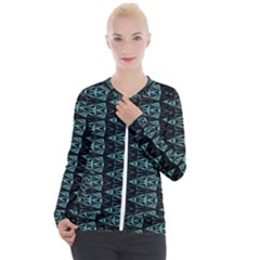 Digital Traingles Casual Zip Up Jacket by Sparkle