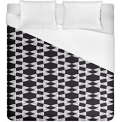 Black And White Triangles Duvet Cover (king Size) by Sparkle