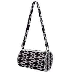 Black And White Triangles Mini Cylinder Bag