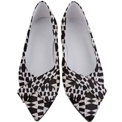 Black And White Triangles Women s Bow Heels