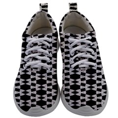 Black And White Triangles Mens Athletic Shoes