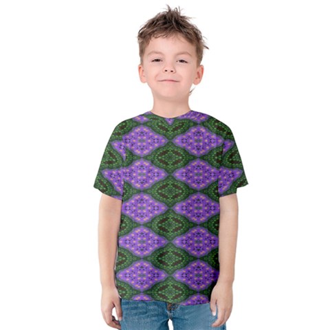 Digital Grapes Kids  Cotton Tee by Sparkle