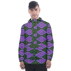 Digital Grapes Men s Front Pocket Pullover Windbreaker