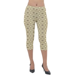 Digital Flowers Lightweight Velour Capri Leggings  by Sparkle