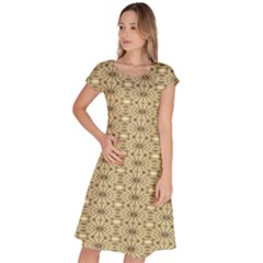 Digital Flowers Classic Short Sleeve Dress