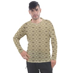 Digital Flowers Men s Pique Long Sleeve Tee