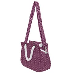 Digital Waves Rope Handles Shoulder Strap Bag by Sparkle