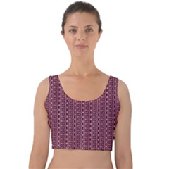 Digital Waves Velvet Crop Top by Sparkle