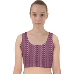 Digital Waves Velvet Racer Back Crop Top by Sparkle