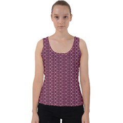 Digital Waves Velvet Tank Top by Sparkle