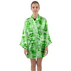 Digital Illusion Long Sleeve Satin Kimono by Sparkle