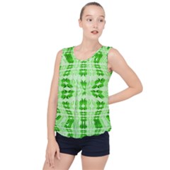 Digital Illusion Bubble Hem Chiffon Tank Top by Sparkle