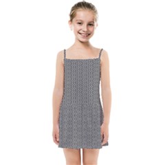 Black And White Triangles Kids  Summer Sun Dress