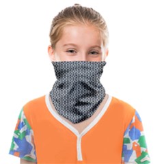 Black And White Triangles Face Covering Bandana (kids)