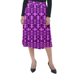 Digital Violet Classic Velour Midi Skirt  by Sparkle