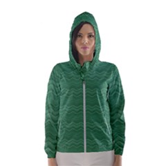 Digital Waves Women s Hooded Windbreaker by Sparkle