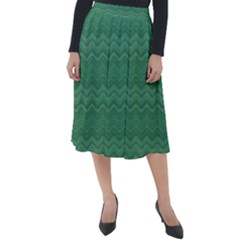 Digital Waves Classic Velour Midi Skirt  by Sparkle