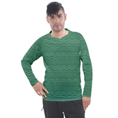 Digital Waves Men s Pique Long Sleeve Tee