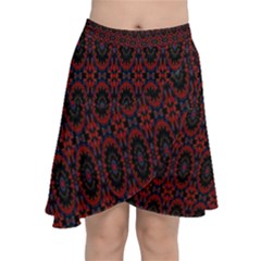 Digital Mandale Chiffon Wrap Front Skirt by Sparkle