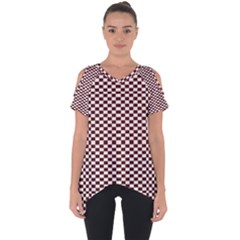 Red Sparks Cut Out Side Drop Tee by Sparkle