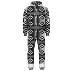 Optical Illusion Hooded Jumpsuit (men)  by Sparkle