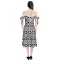 Optical Illusion Shoulder Tie Bardot Midi Dress View2