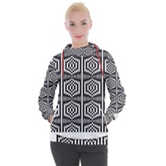 Optical Illusion Women s Hooded Pullover