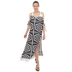 Optical Illusion Maxi Chiffon Cover Up Dress by Sparkle