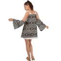 Optical Illusion Kimono Sleeves Boho Dress View2