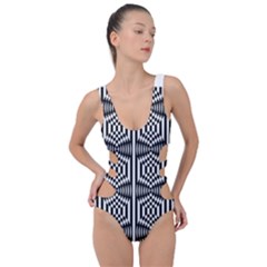 Optical Illusion Side Cut Out Swimsuit by Sparkle