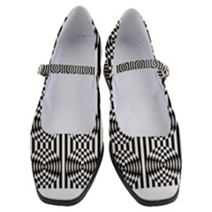 Optical Illusion Women s Mary Jane Shoes