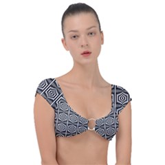 Optical Illusion Cap Sleeve Ring Bikini Top by Sparkle