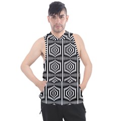 Optical Illusion Men s Sleeveless Hoodie