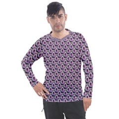 Flowers Pattern Men s Pique Long Sleeve Tee