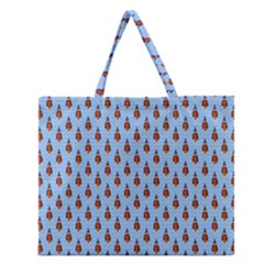 Rain Turkey Zipper Large Tote Bag by Sparkle